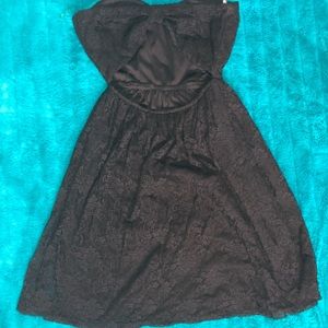 Black strapless dress